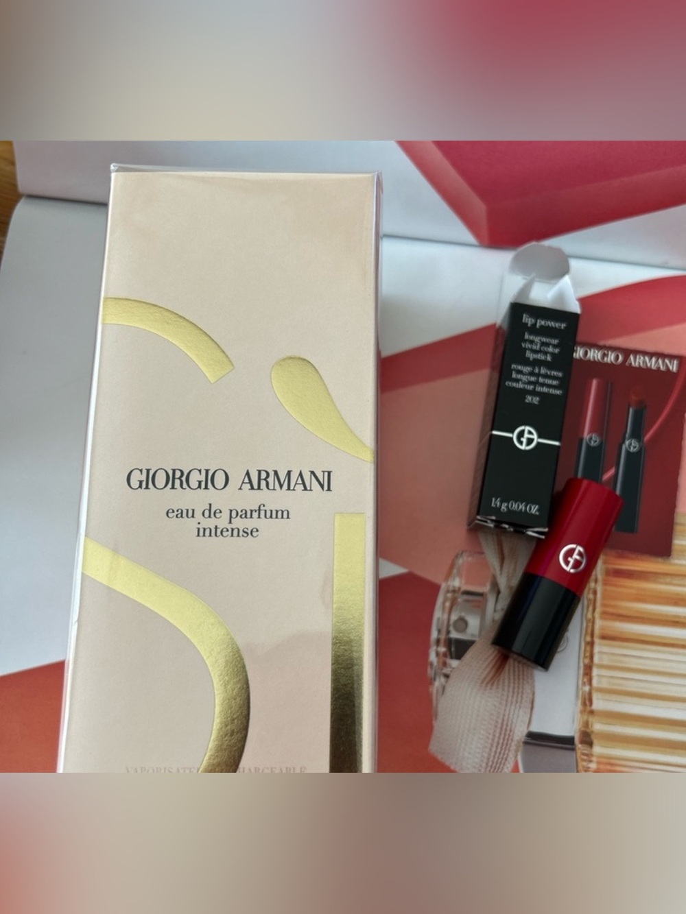 Giorgio Armani Lip Power Longwear Vivid Color Lipstick Grazia +Si intense 30ml